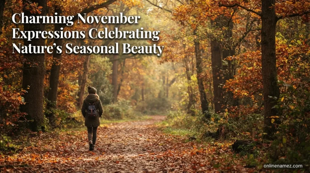 Charming November Expressions Celebrating Nature’s Seasonal Beauty