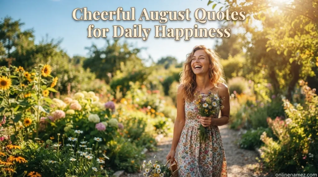 Cheerful August Quotes for Daily Happiness