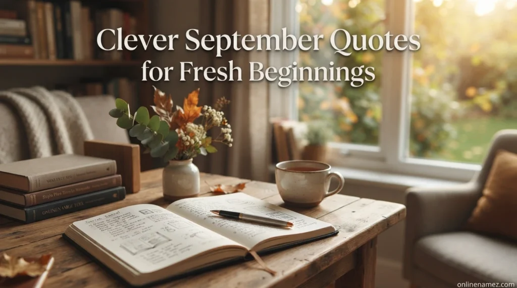 Clever September Quotes for Fresh Beginnings
