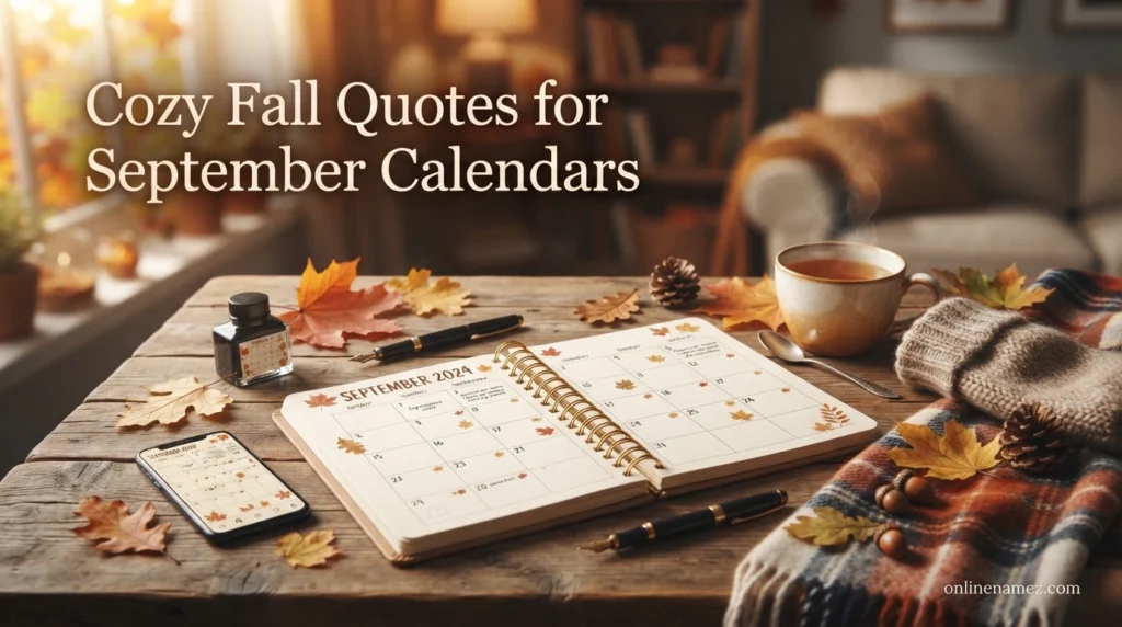 Cozy Fall Quotes for September Calendars