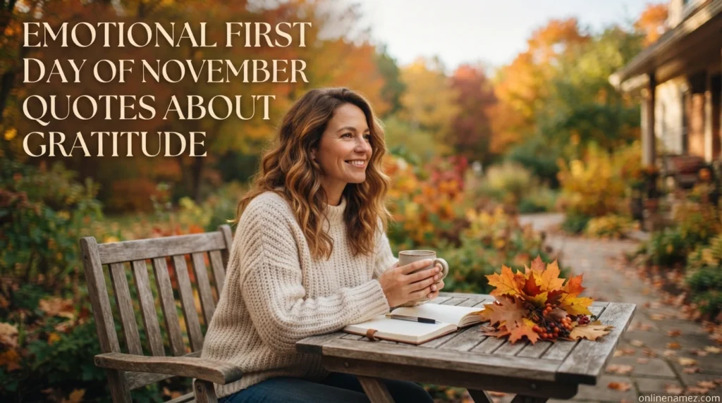 Emotional First Day of November Quotes About Gratitude