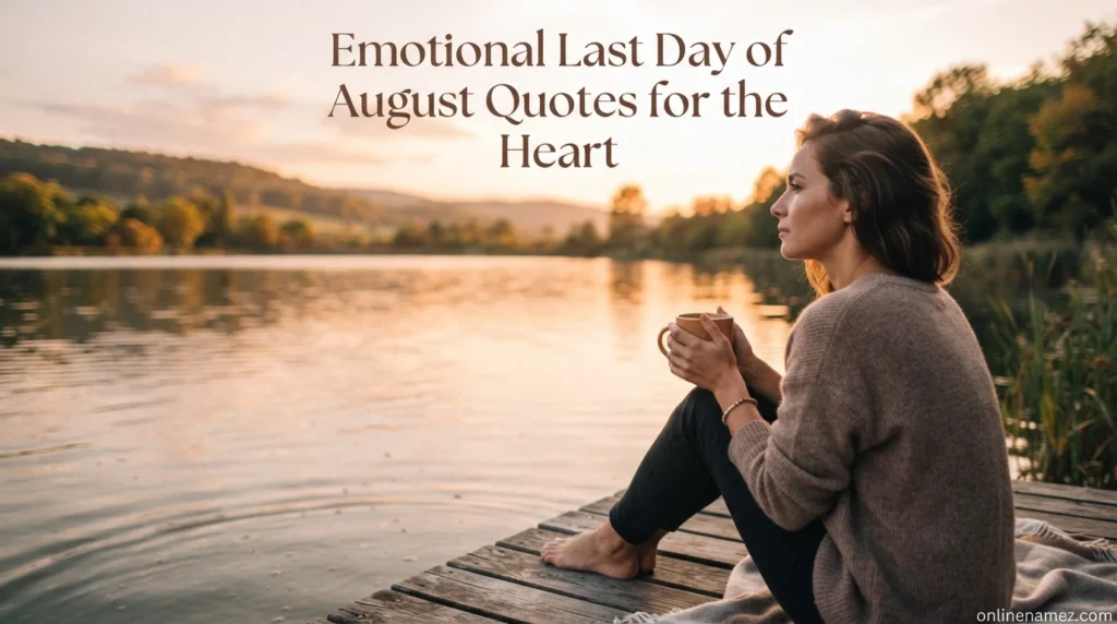 Emotional Last Day of August Quotes for the Heart