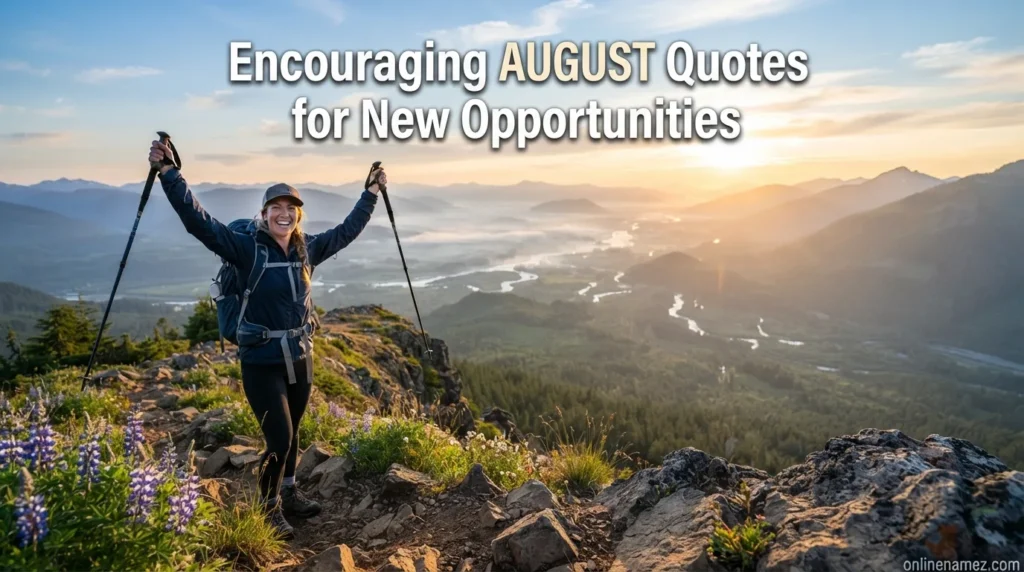 Encouraging August Quotes for New Opportunities