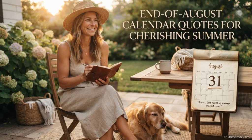 End-of-August Calendar Quotes for Cherishing Summer