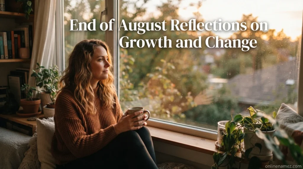 End of August Reflections on Growth and Change
