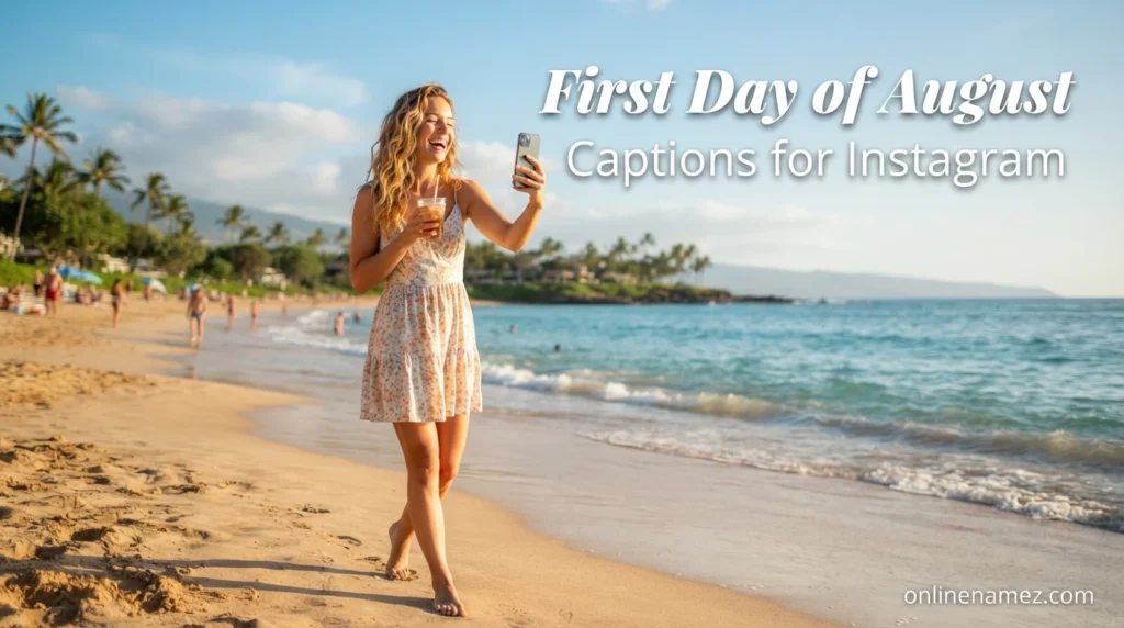 First Day of August Captions for Instagram
