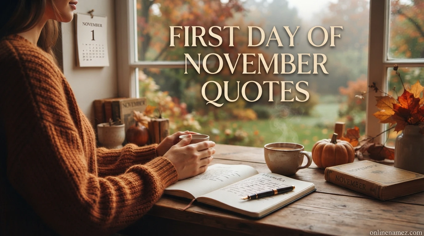 First Day of November Quotes