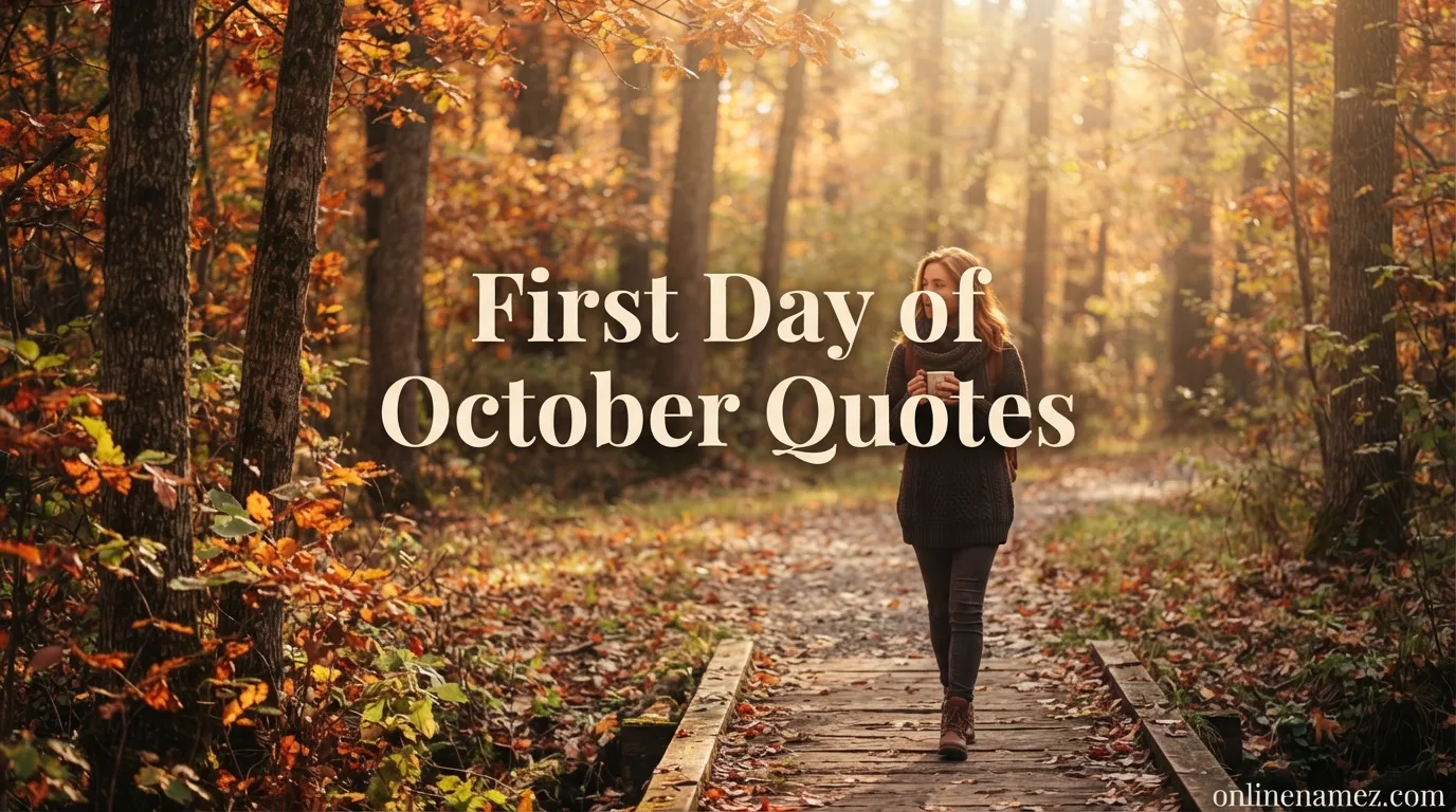 First Day of October Quotes