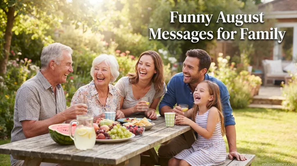 Funny August Messages for Family