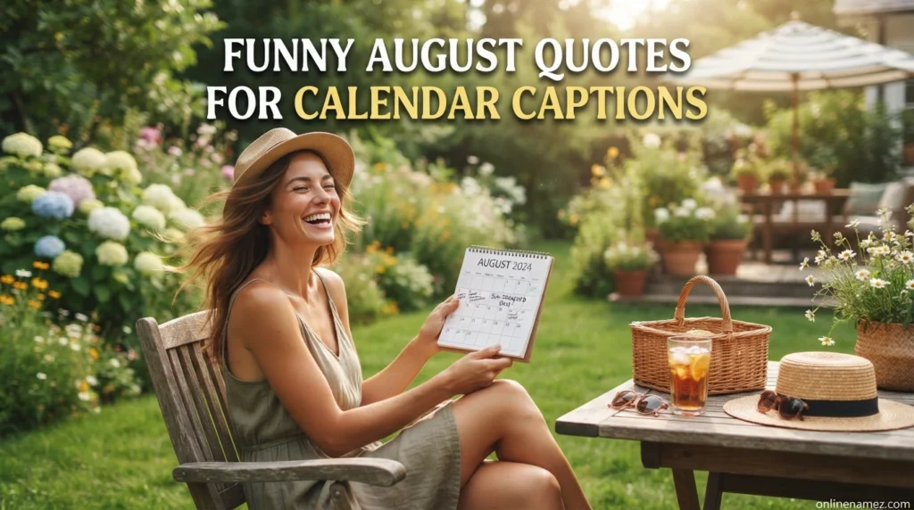 Funny August Quotes for Calendar Captions