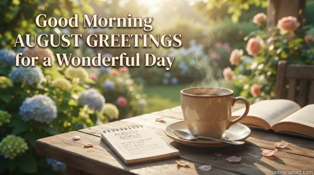 Good Morning August Greetings for a Wonderful Day