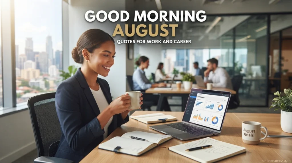 Good Morning August Quotes for Work and Career