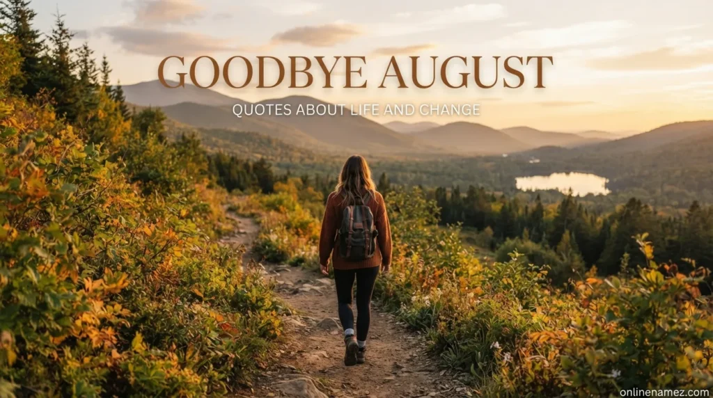 Goodbye August Quotes About Life and Change