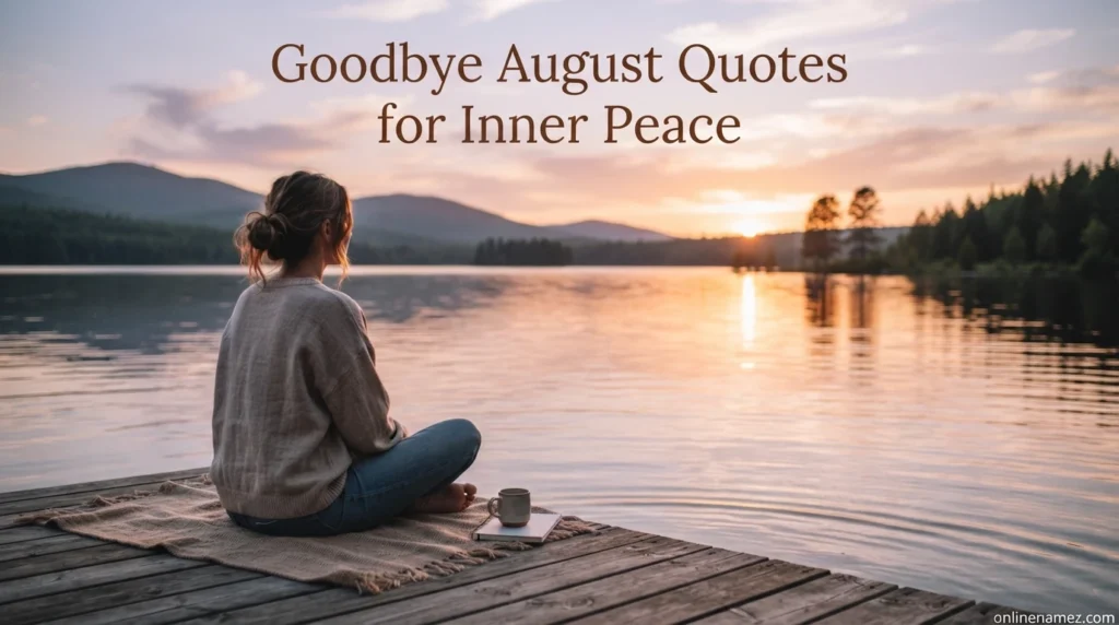 Goodbye August Quotes for Inner Peace