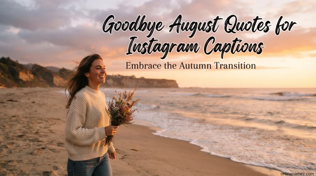 Goodbye August Quotes for Instagram Captions