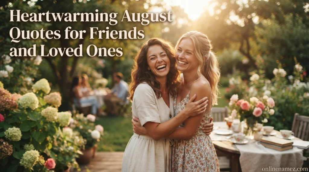 Heartwarming August Quotes for Friends and Loved Ones