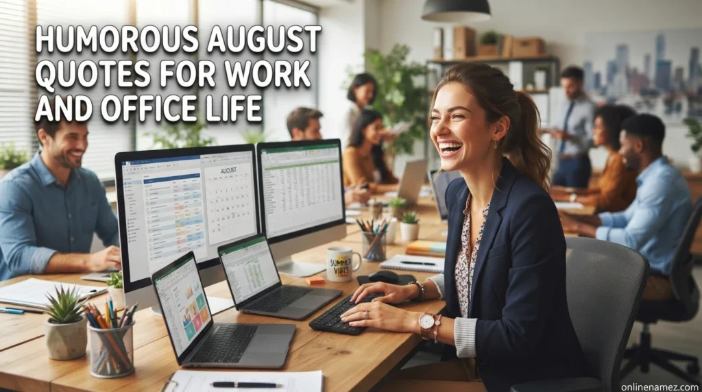 Humorous August Quotes for Work and Office Life