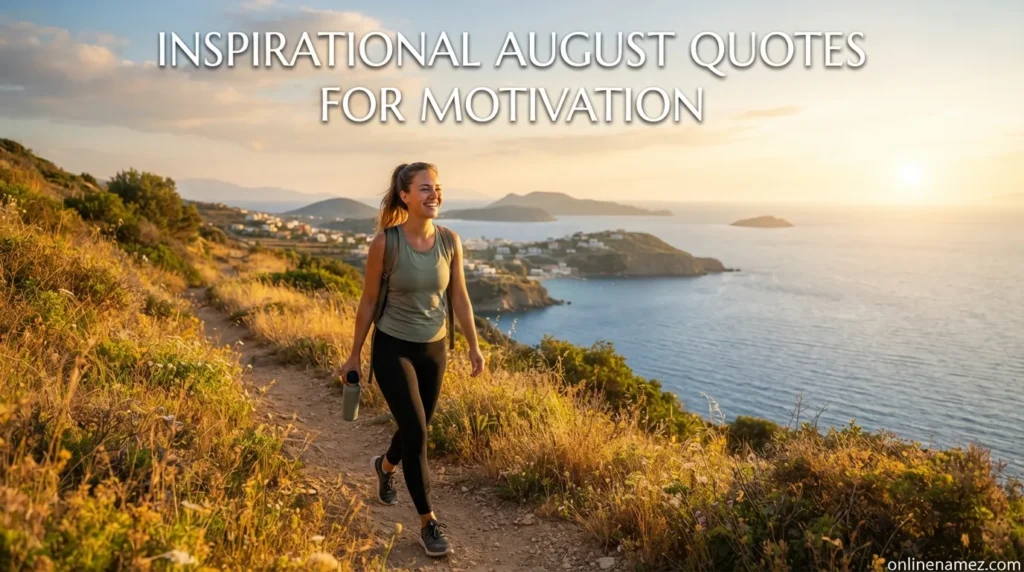 Inspirational August Quotes for Motivation