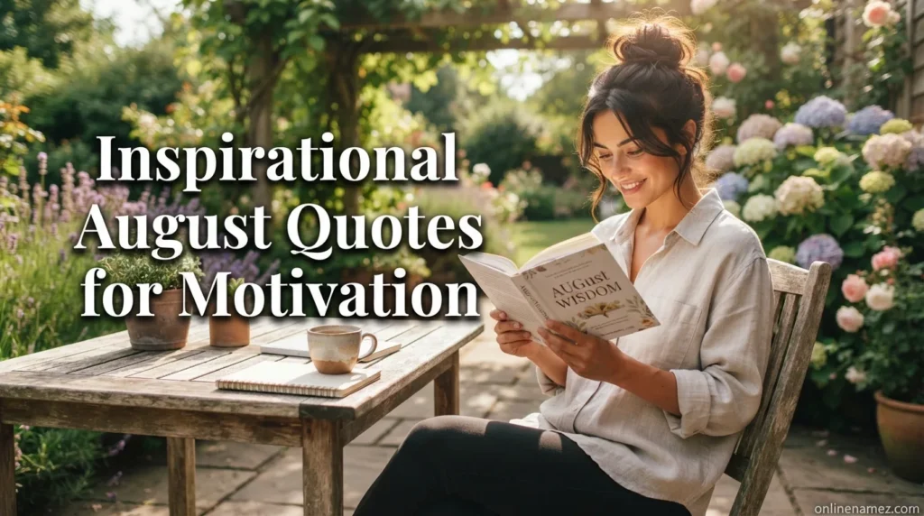 Inspirational August Quotes for Motivation