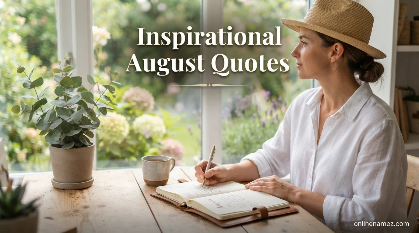 Inspirational August Quotes