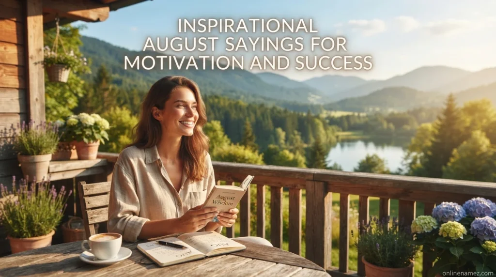 Inspirational August Sayings for Motivation and Success