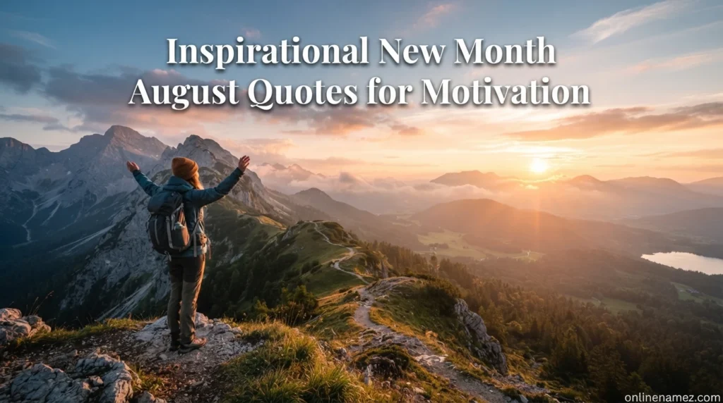 Inspirational New Month August Quotes for Motivation