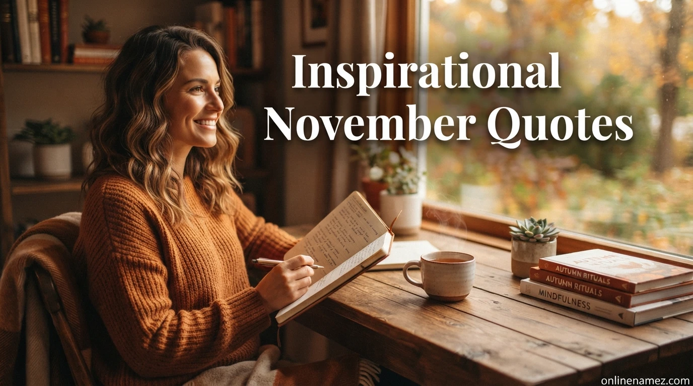 Inspirational November Quotes