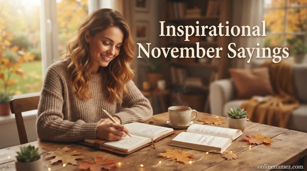Inspirational November Sayings