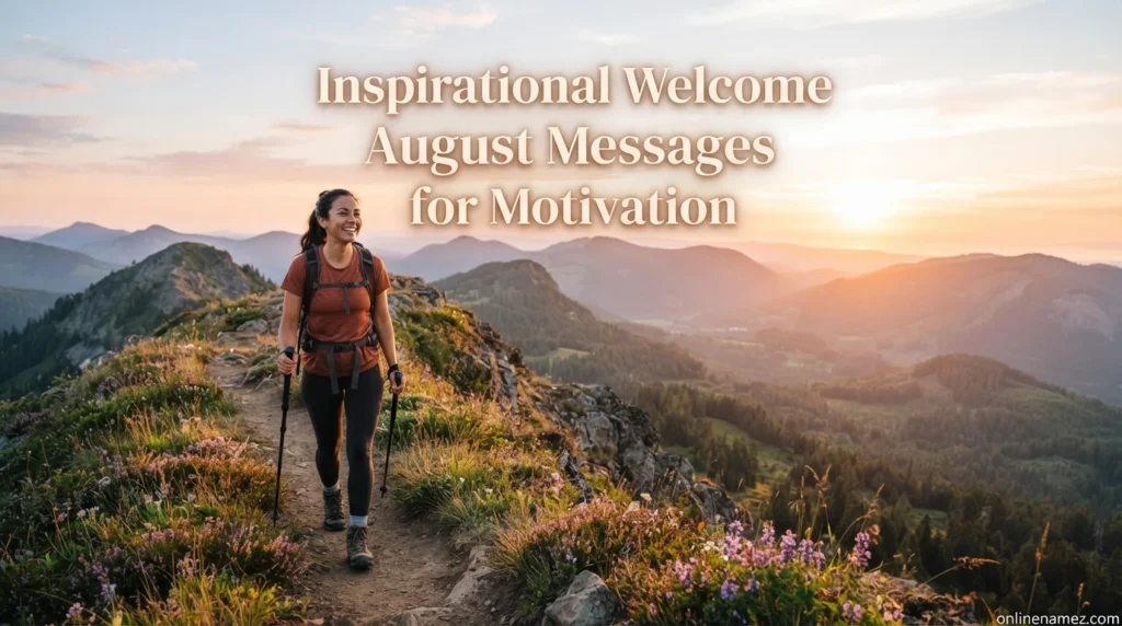 Inspirational Welcome August Messages for Motivation