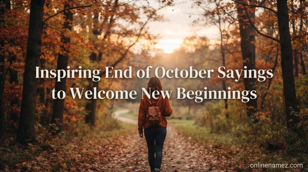 Inspiring End of October Sayings to Welcome New Beginnings