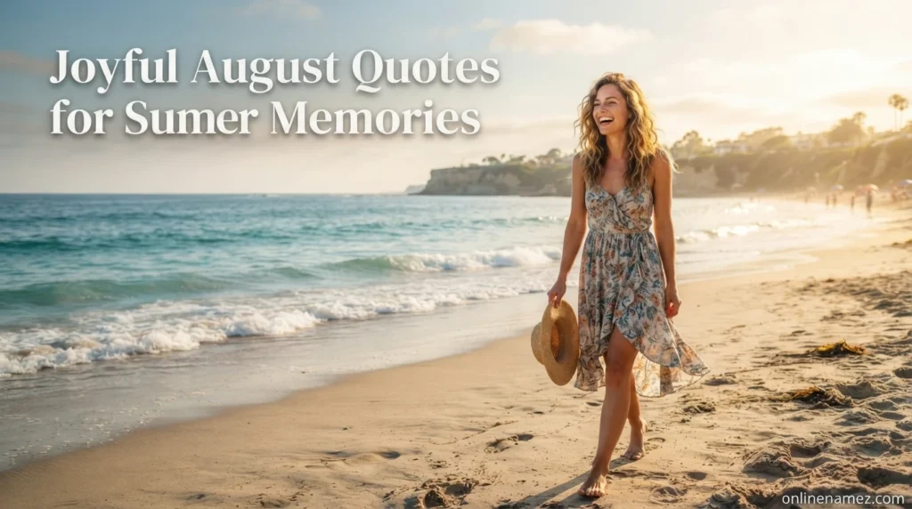 Joyful August Quotes for Summer Memories