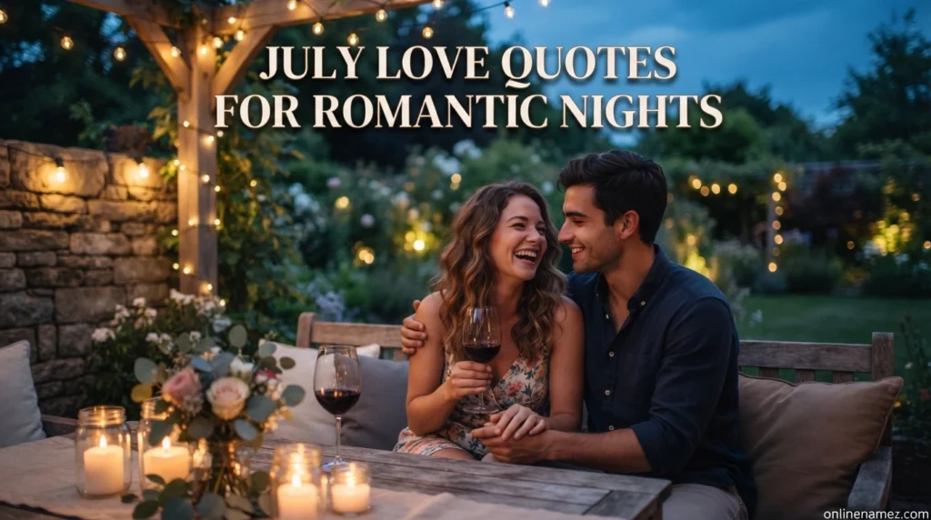 July Love Quotes for Romantic Nights