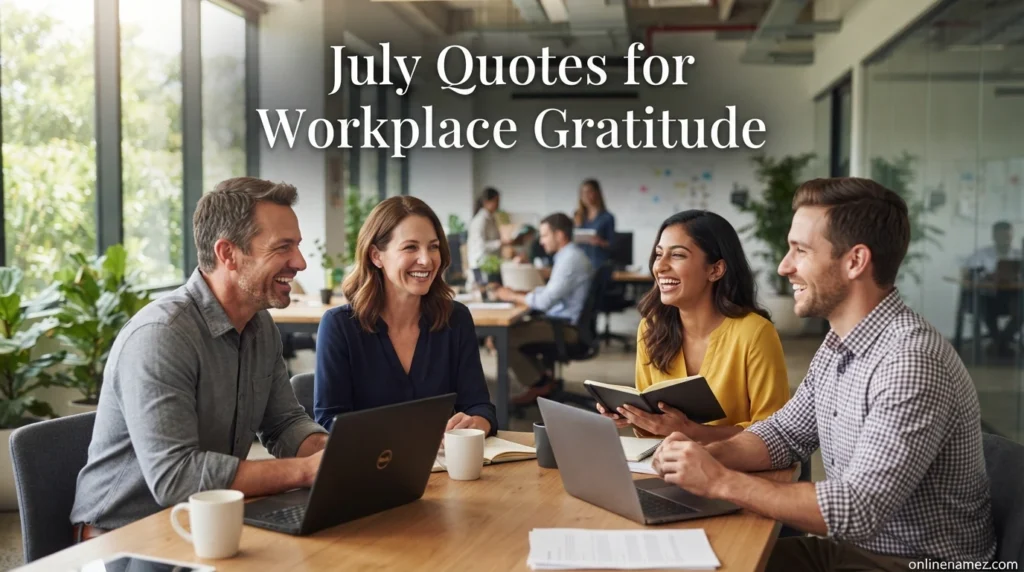 July Quotes for Workplace Gratitude