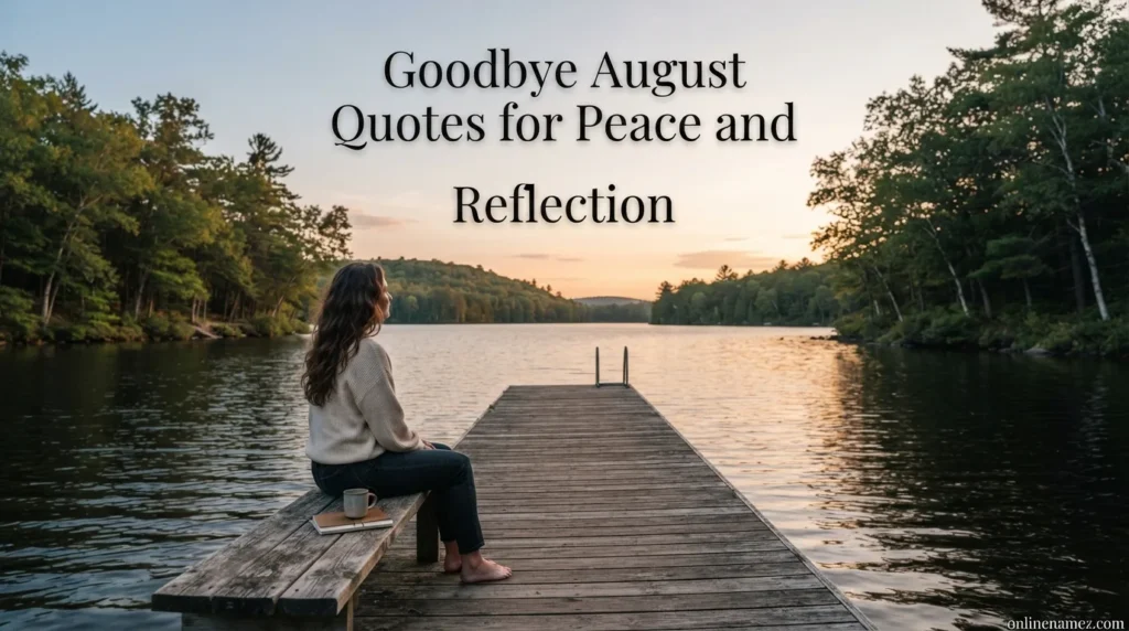 Goodbye August Quotes for Peace and Reflection