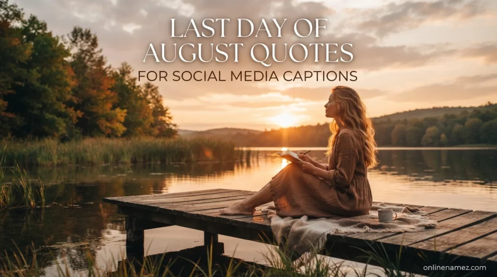 Last Day of August Quotes for Social Media Captions