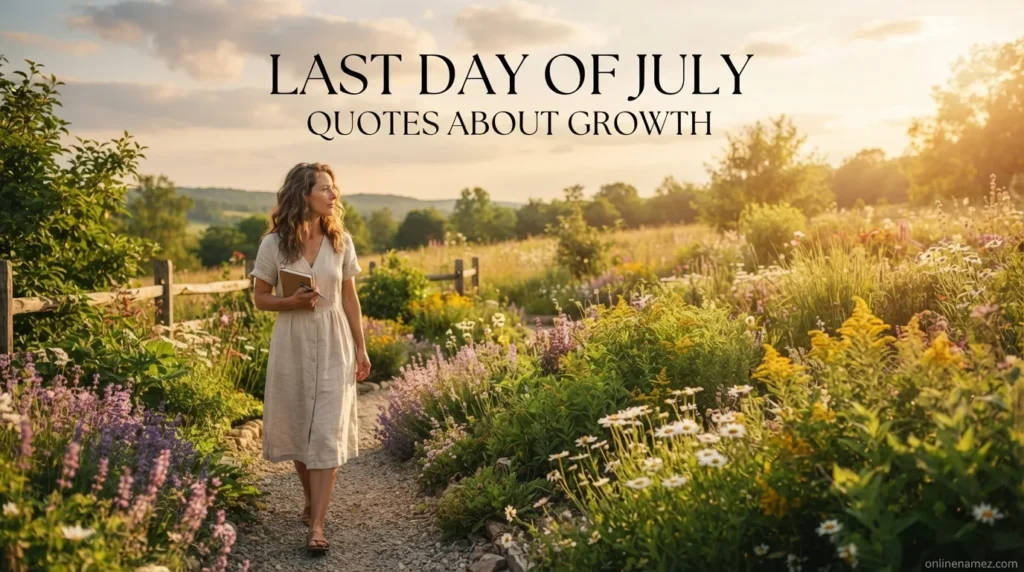 Last Day of July Quotes About Growth