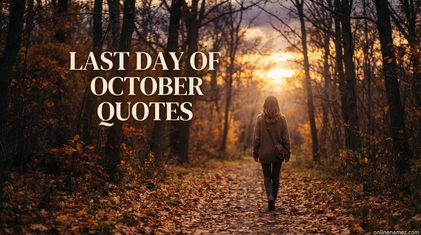 Last Day of October Quotes