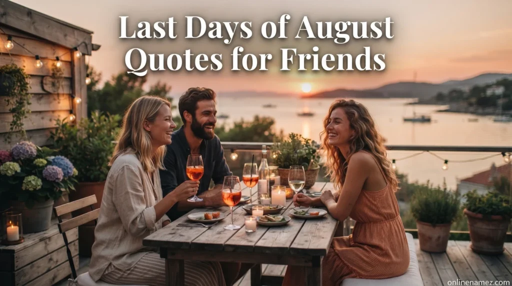 Last Days of August Quotes for Friends