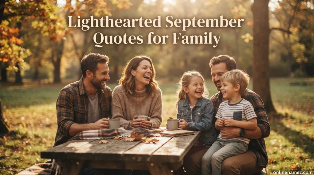 Lighthearted September Quotes for Family