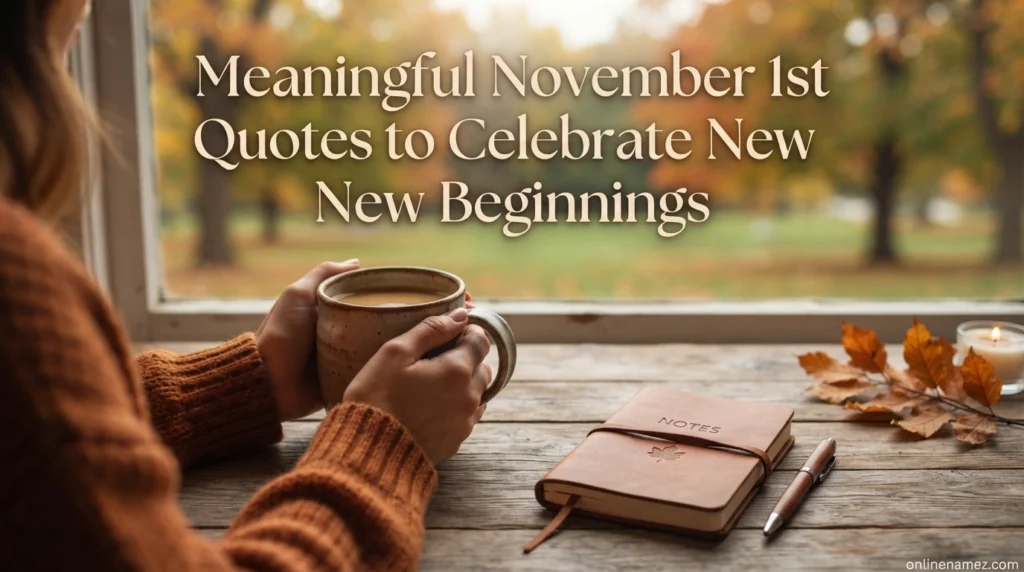 Meaningful November 1st Quotes to Celebrate New Beginnings