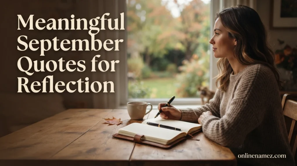 Meaningful September Quotes for Reflection