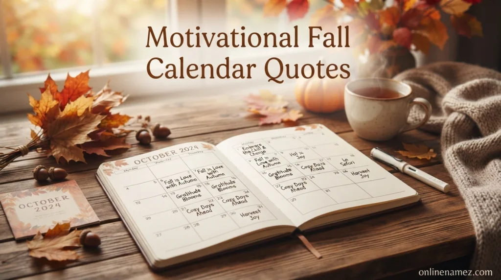Motivational Fall Calendar Quotes