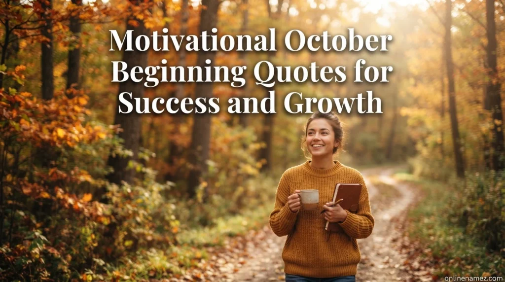 Motivational October Beginning Quotes for Success and Growth