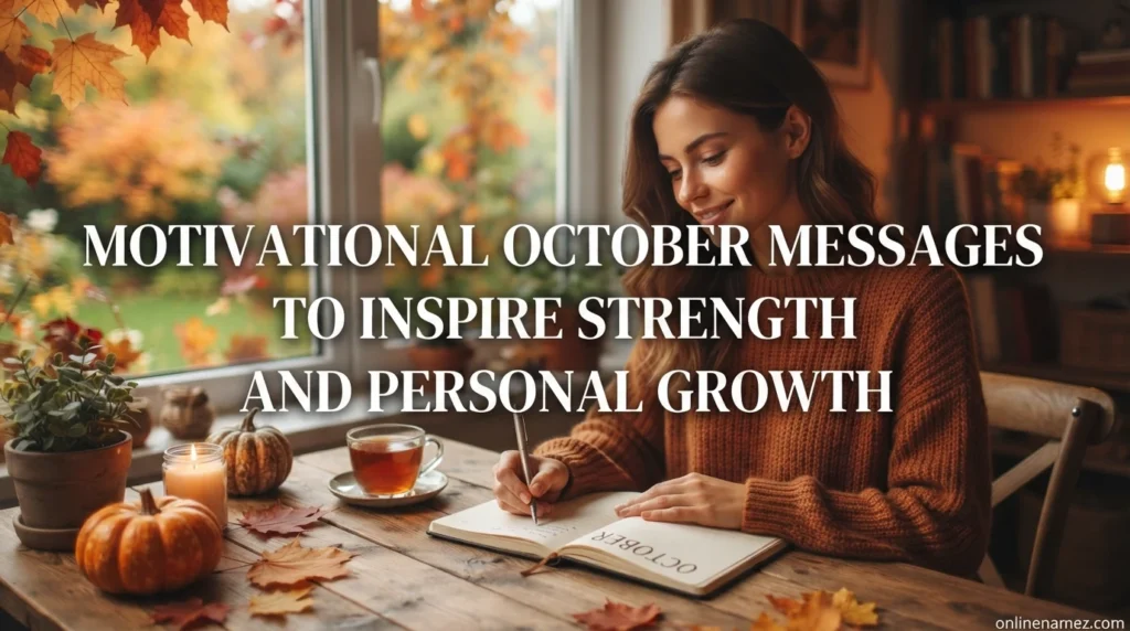 Motivational October Messages to Inspire Strength and Personal Growth