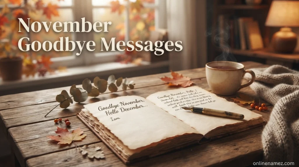 November Goodbye Messages
