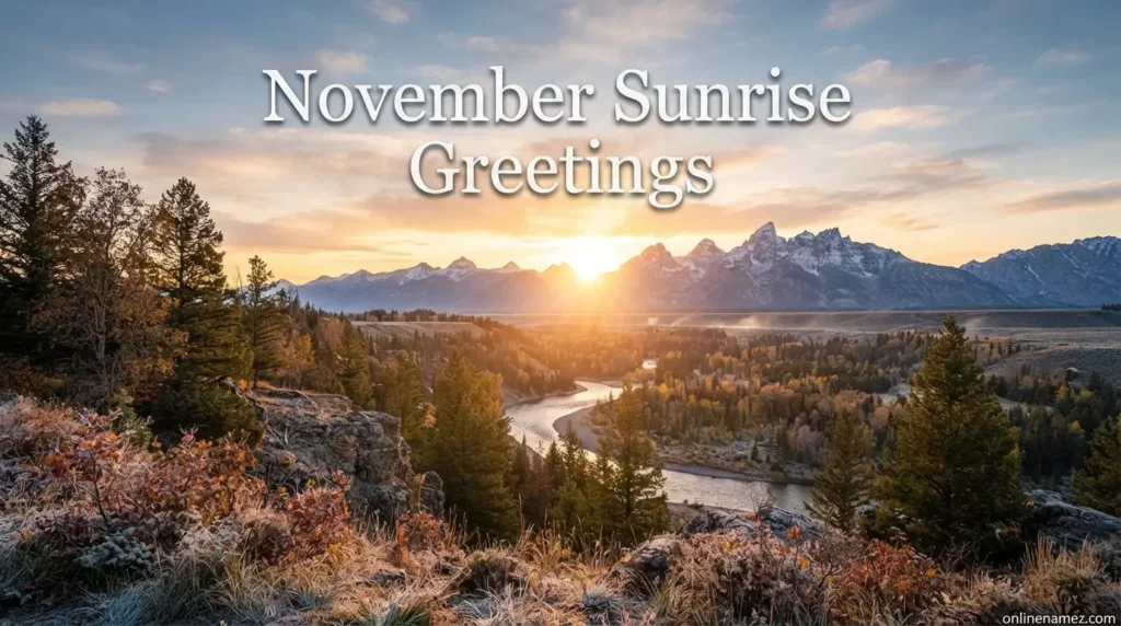 November Sunrise Greetings