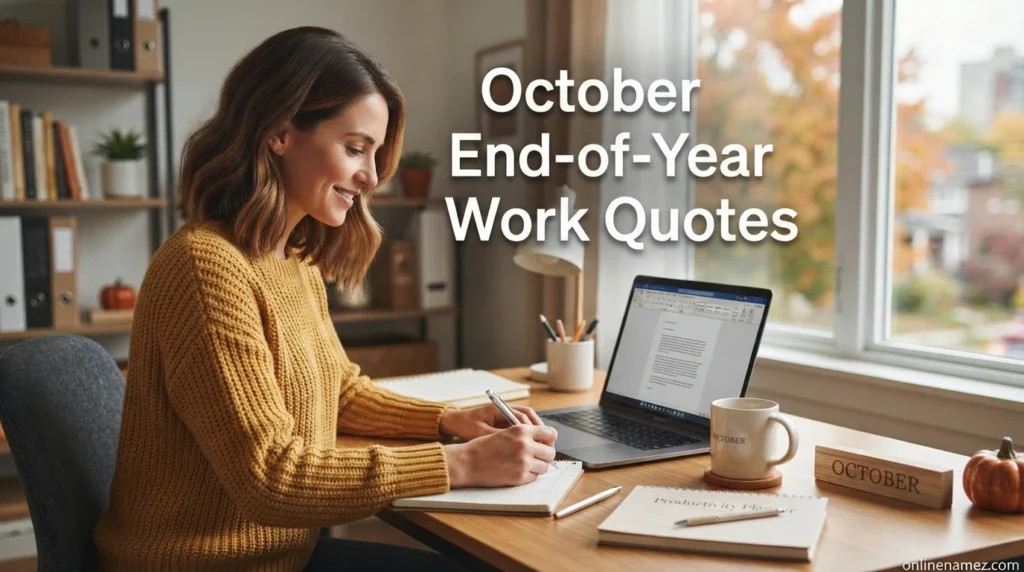 October End-of-Year Work Quotes