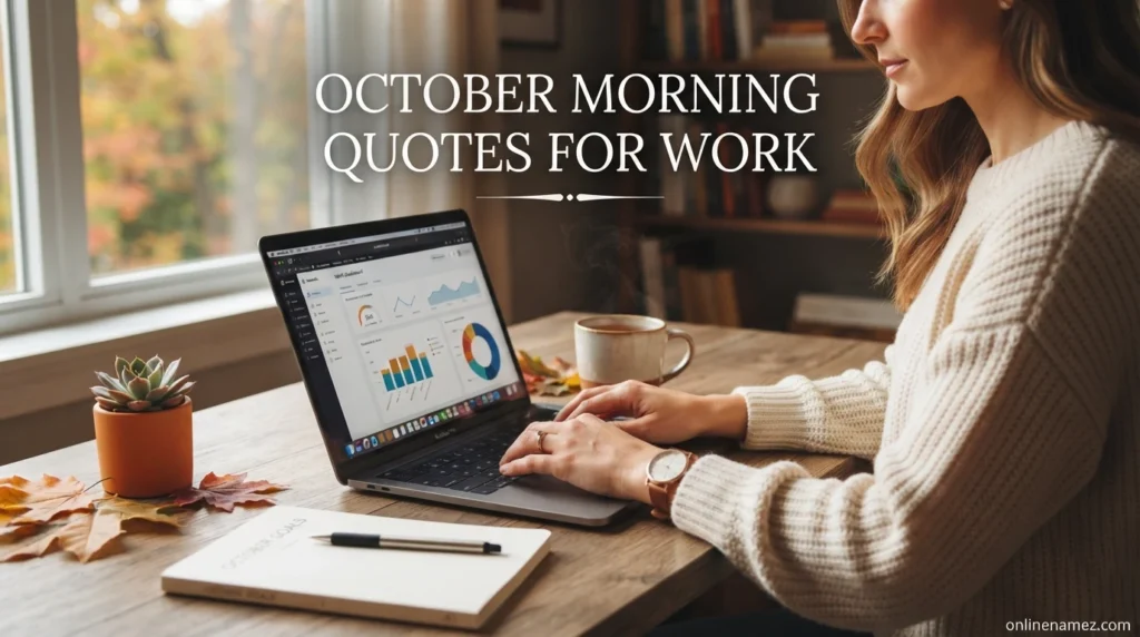 October Morning Quotes for Work