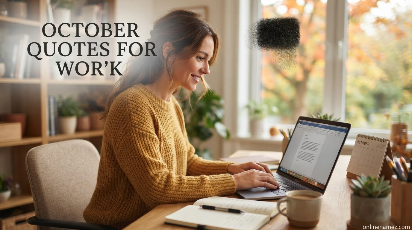 October Quotes for Work