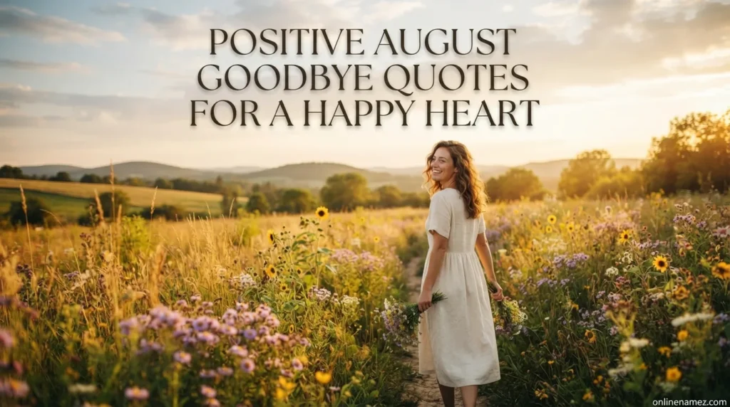 Positive August Goodbye Quotes for a Happy Heart